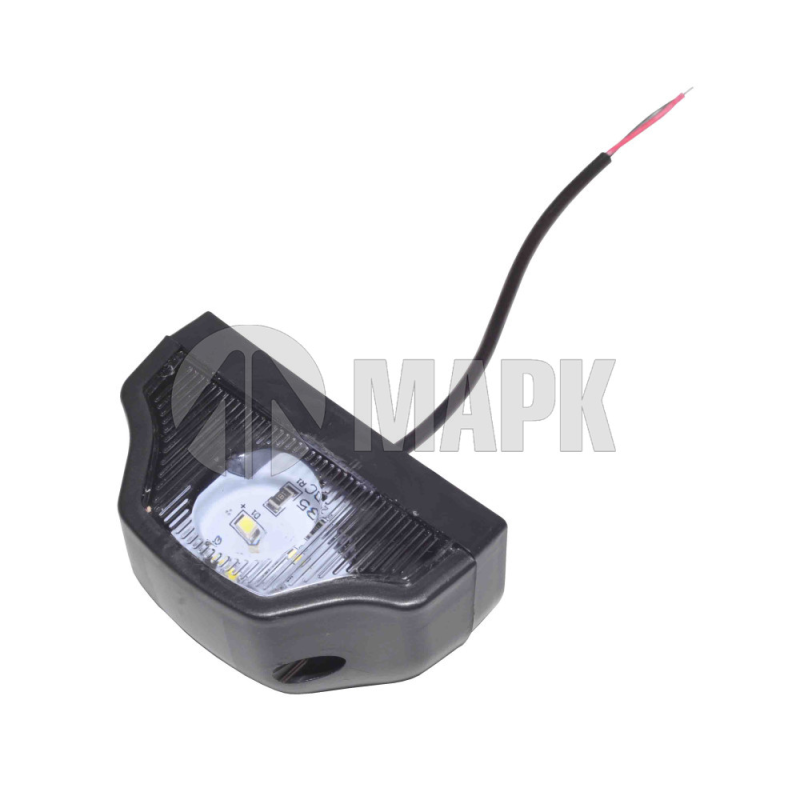 ПН2-0101 LED - Подсветка номерного знака евро фура черная (волна) светодиодная ТехАвтоСвет